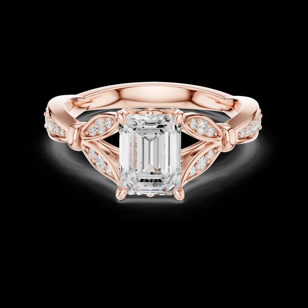 Forest Canopy Lab Grown Diamond Emerald Cut Ring - Image 4 Forest Canopy Lab Grown Diamond Emerald Cut Ring, view 4 of 9
