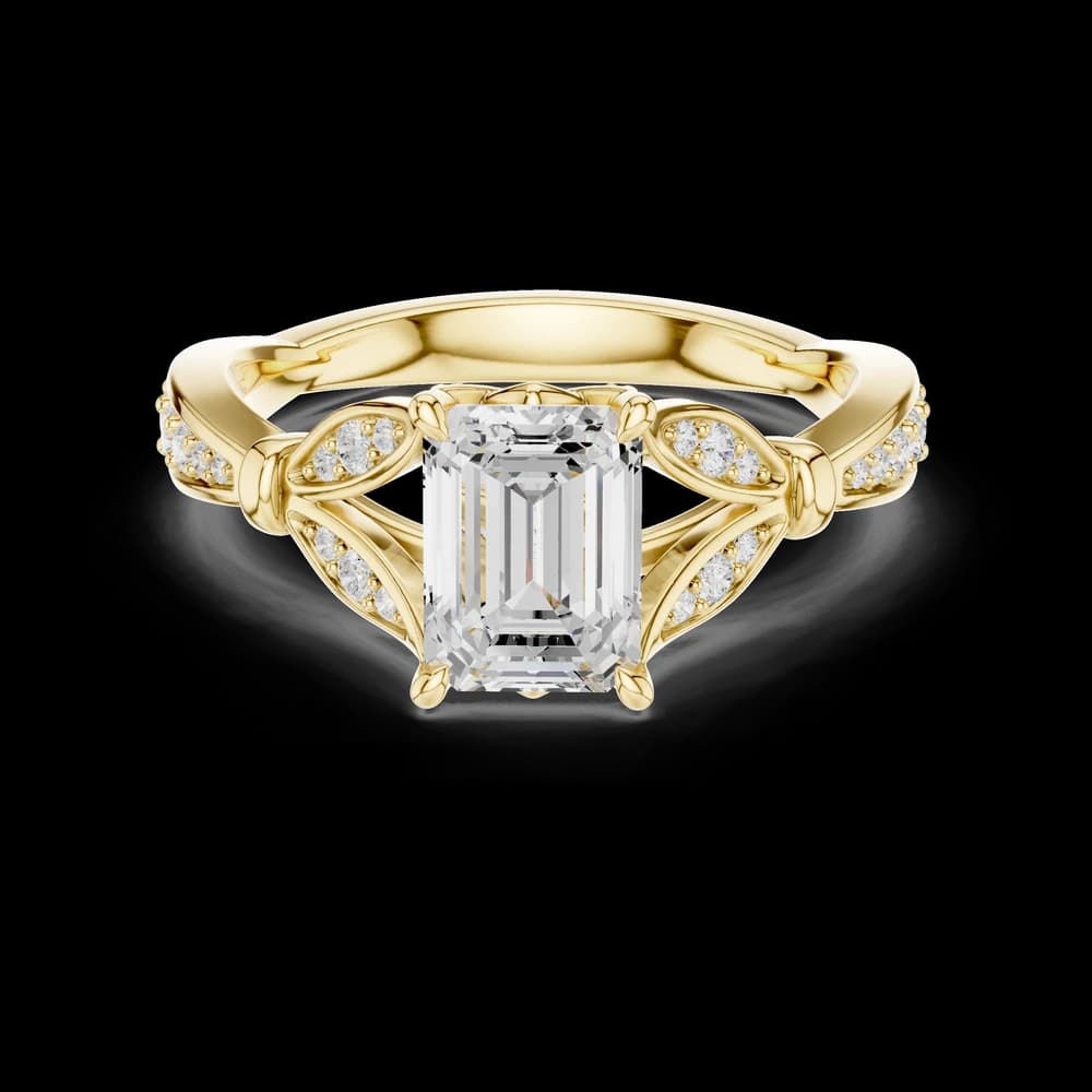 Forest Canopy Lab Grown Diamond Emerald Cut Ring - Image 6 Forest Canopy Lab Grown Diamond Emerald Cut Ring, view 6 of 9