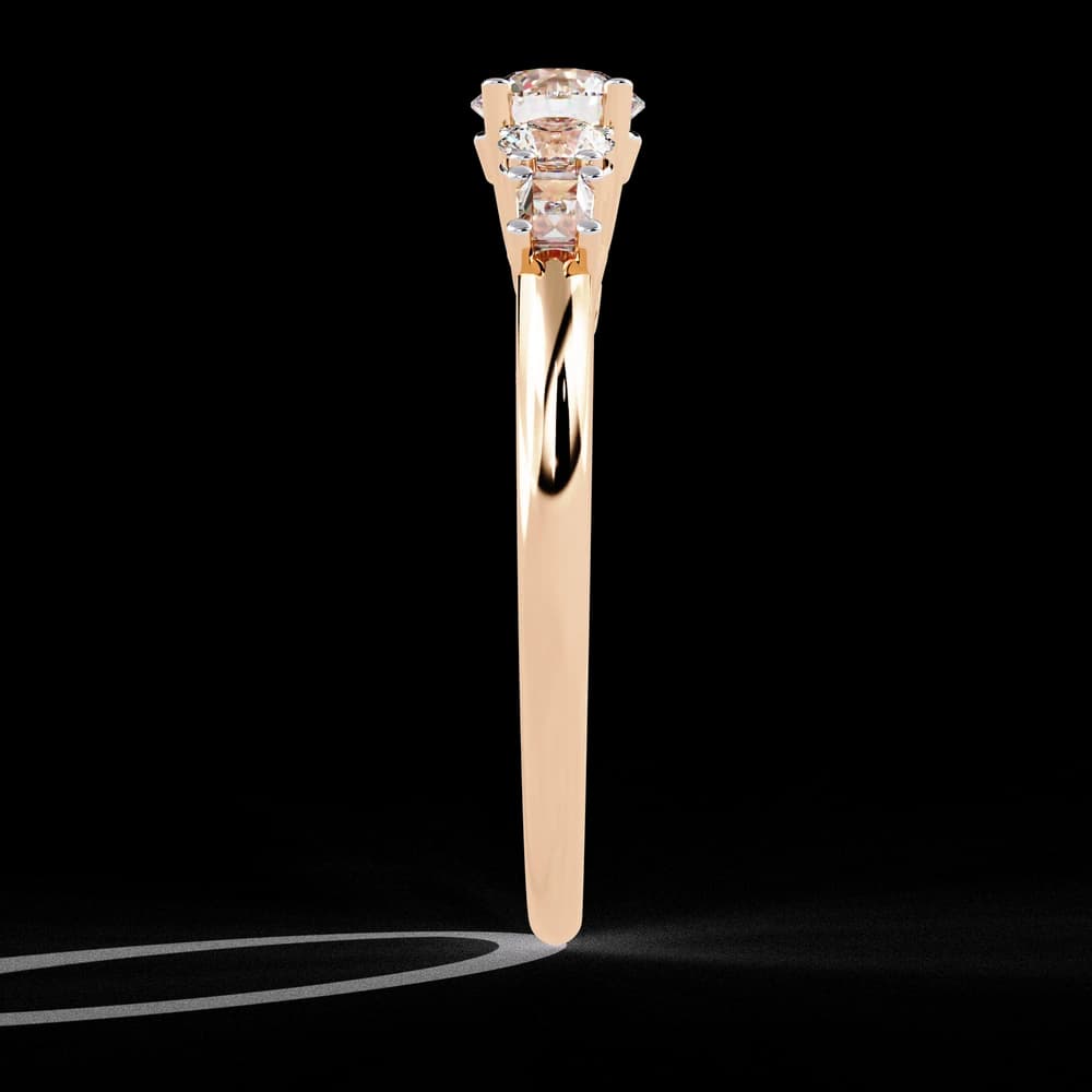 Contemporary Multi-Stone Lab Grown Diamond Ring - Image 3 Contemporary Multi-Stone Lab Grown Diamond Ring, view 3 of 5