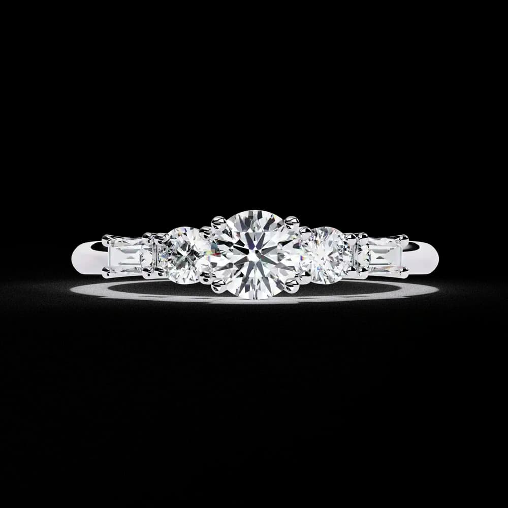 Contemporary Multi-Stone Lab Grown Diamond Ring - Image 5 Contemporary Multi-Stone Lab Grown Diamond Ring, view 5 of 5