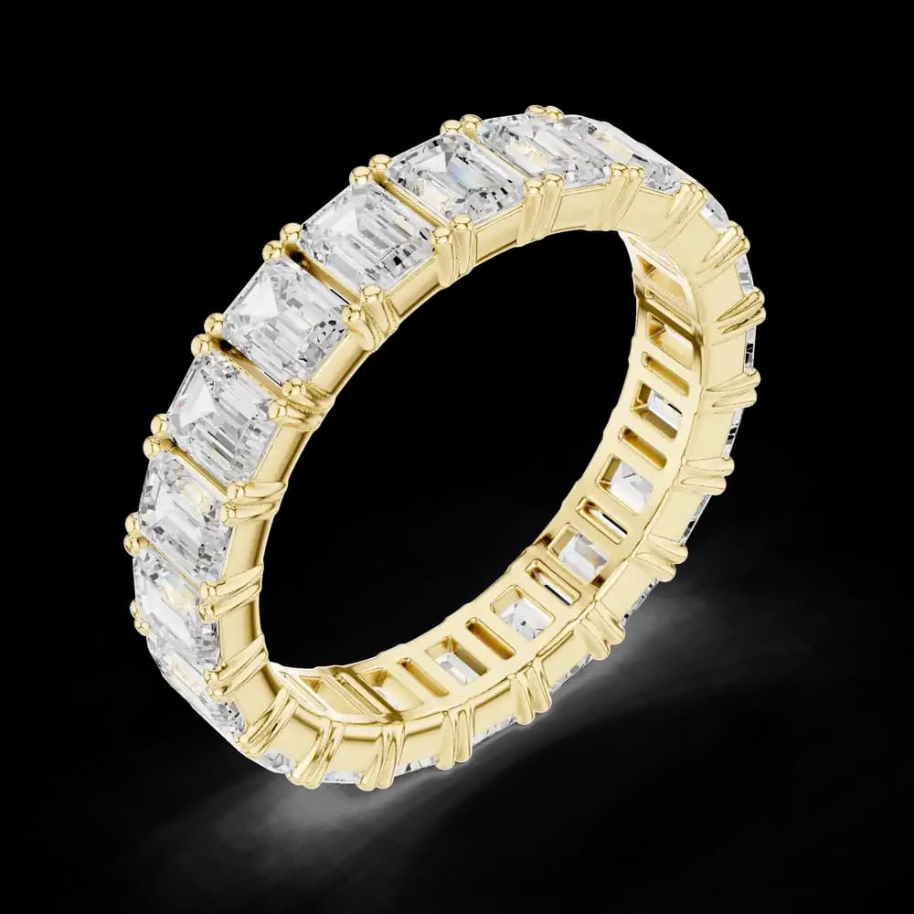 Emerald Cut Full Eternity Band - Image 5 Emerald Cut Full Eternity Band, view 5 of 6