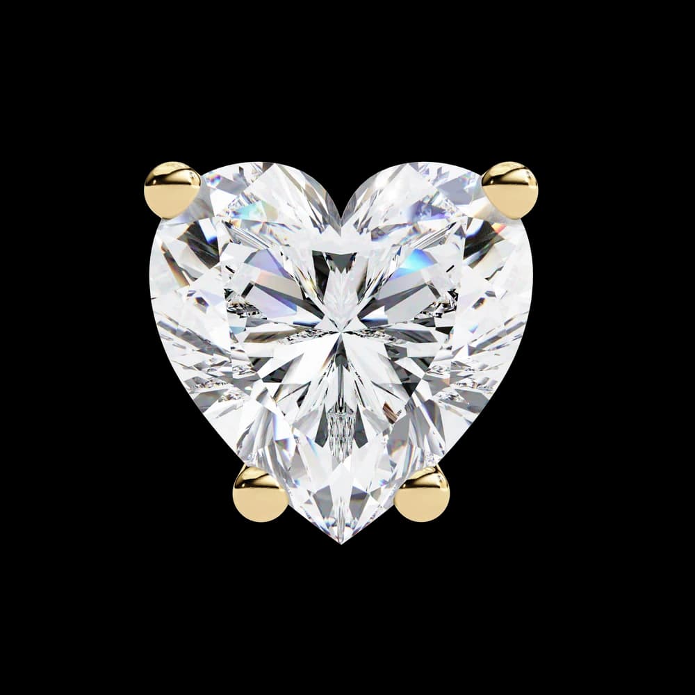 Four-Prong Heart Cut Lab Grown Diamond Stud Earrings - Image 11 Four-Prong Heart Cut Lab Grown Diamond Stud Earrings, view 11 of 16