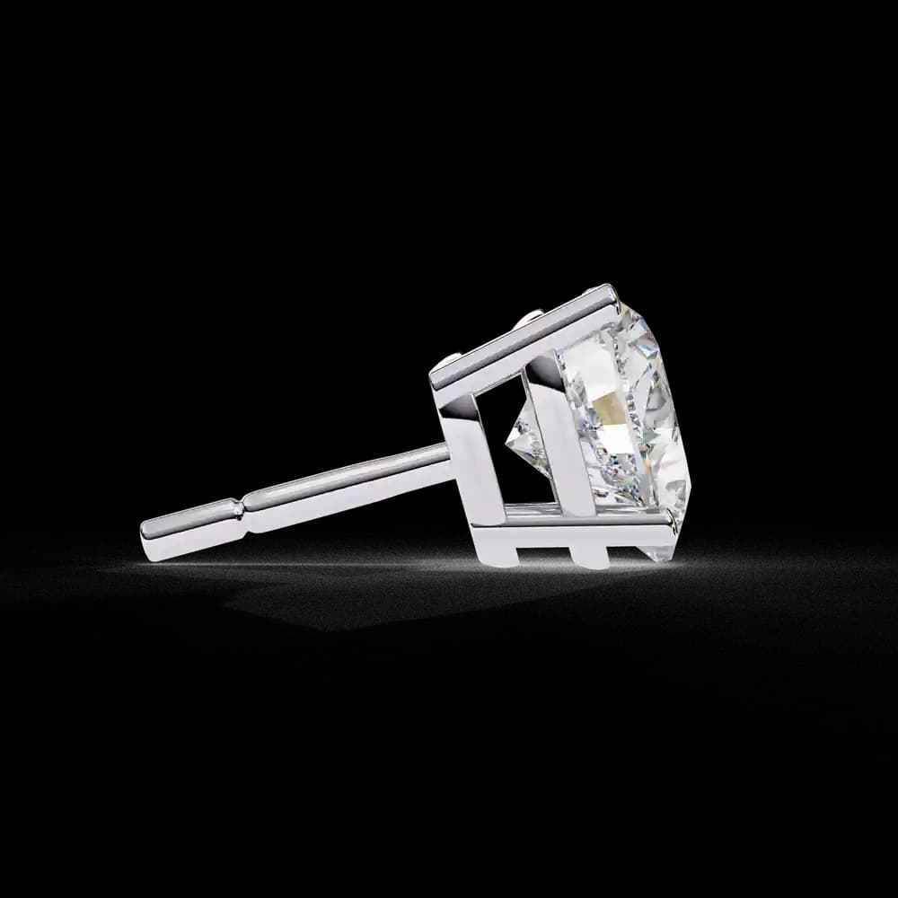 Four-Prong Heart Cut Lab Grown Diamond Stud Earrings - Image 8 Four-Prong Heart Cut Lab Grown Diamond Stud Earrings, view 8 of 16