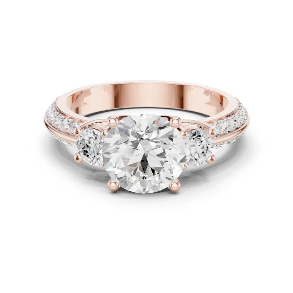 Fox Glove Lab Grown Diamond Round Halo Ring - Image 1 Fox Glove Lab Grown Diamond Round Halo Ring, view 1 of 9
