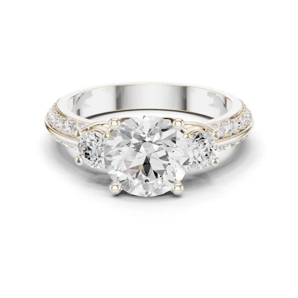 Fox Glove Lab Grown Diamond Round Halo Ring - Image 2 Fox Glove Lab Grown Diamond Round Halo Ring, view 2 of 9