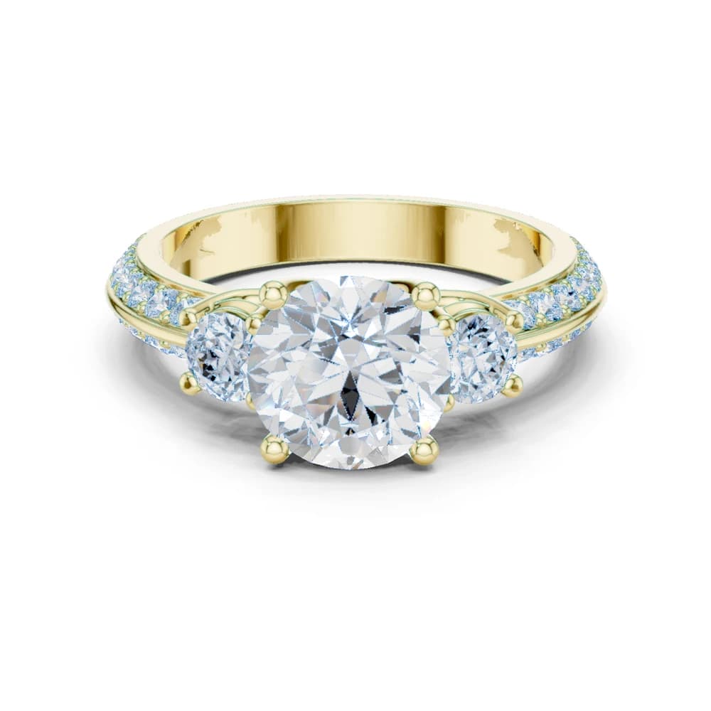 Fox Glove Lab Grown Diamond Round Halo Ring - Image 3 Fox Glove Lab Grown Diamond Round Halo Ring, view 3 of 9