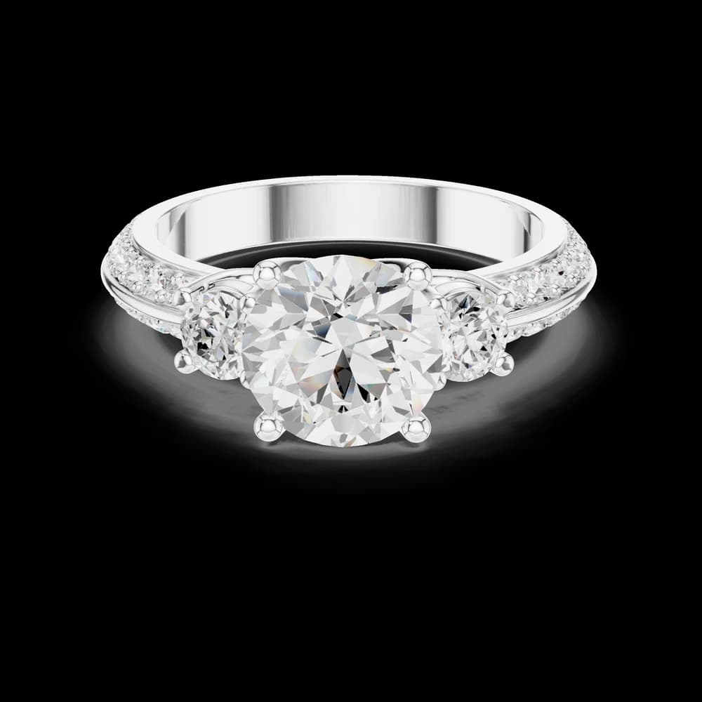 Fox Glove Lab Grown Diamond Round Halo Ring - Image 5 Fox Glove Lab Grown Diamond Round Halo Ring, view 5 of 9