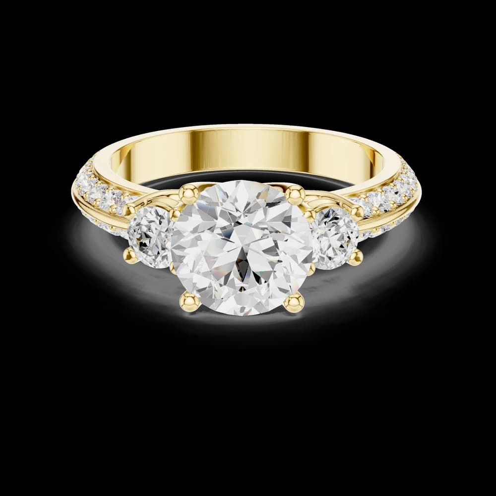 Fox Glove Lab Grown Diamond Round Halo Ring - Image 6 Fox Glove Lab Grown Diamond Round Halo Ring, view 6 of 9