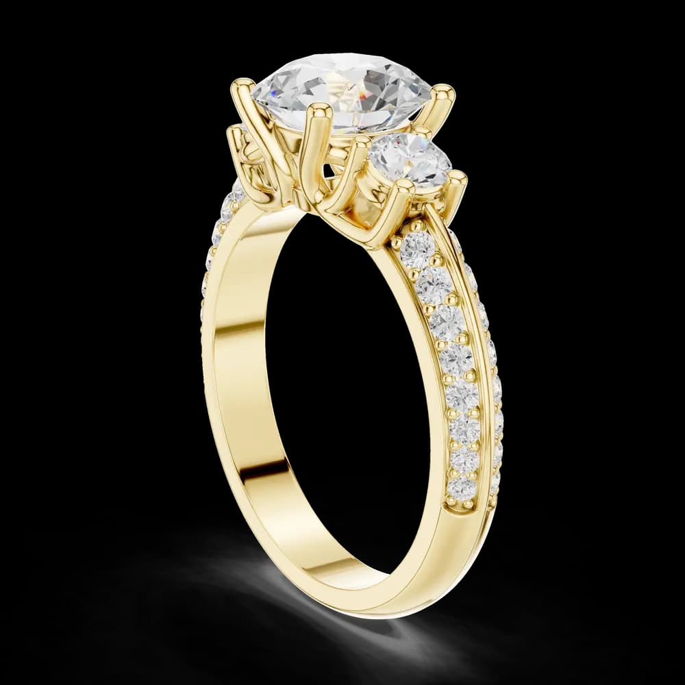 Fox Glove Lab Grown Diamond Round Halo Ring - Image 7 Fox Glove Lab Grown Diamond Round Halo Ring, view 7 of 9