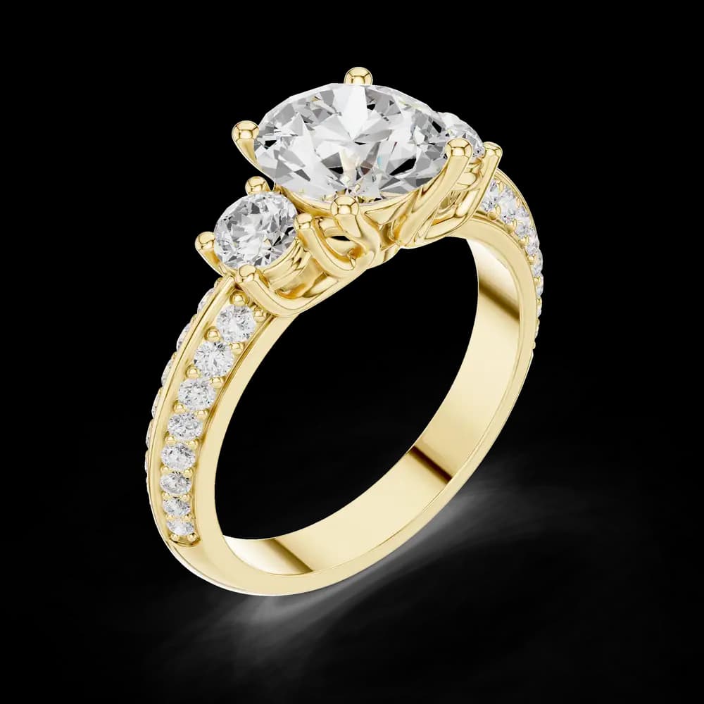 Fox Glove Lab Grown Diamond Round Halo Ring - Image 8 Fox Glove Lab Grown Diamond Round Halo Ring, view 8 of 9