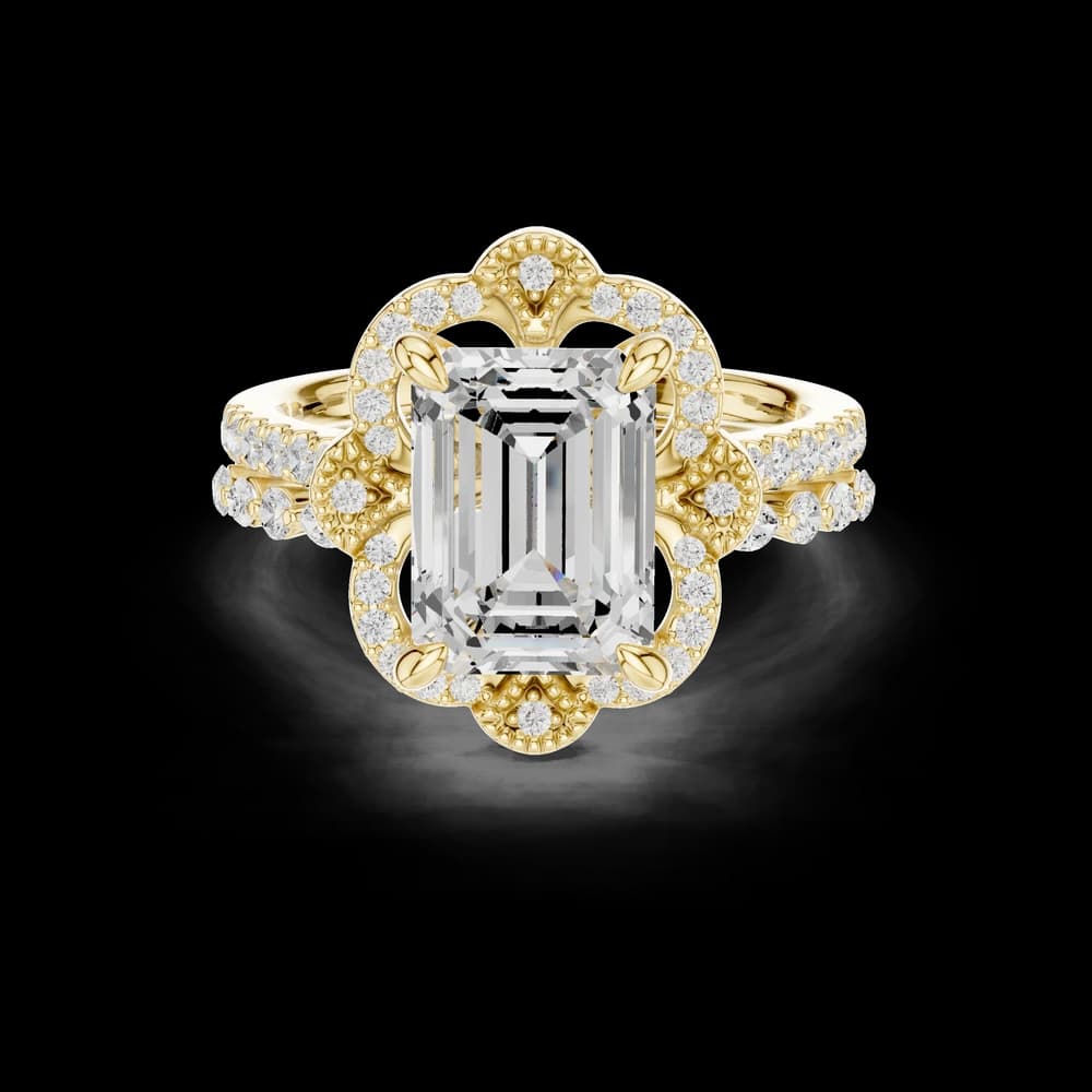 French Cut Lab Grown Diamond Ring - Image 3 French Cut Lab Grown Diamond Ring, view 3 of 6