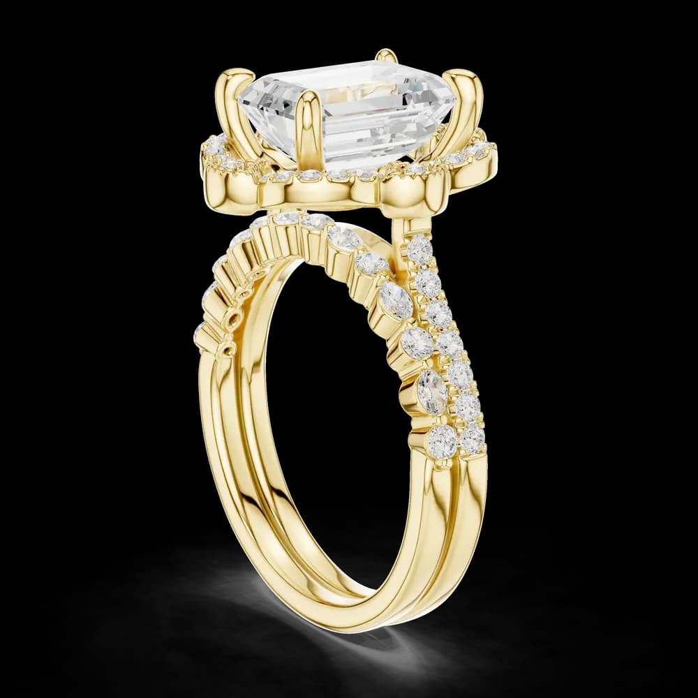 French Cut Lab Grown Diamond Ring - Image 4 French Cut Lab Grown Diamond Ring, view 4 of 6
