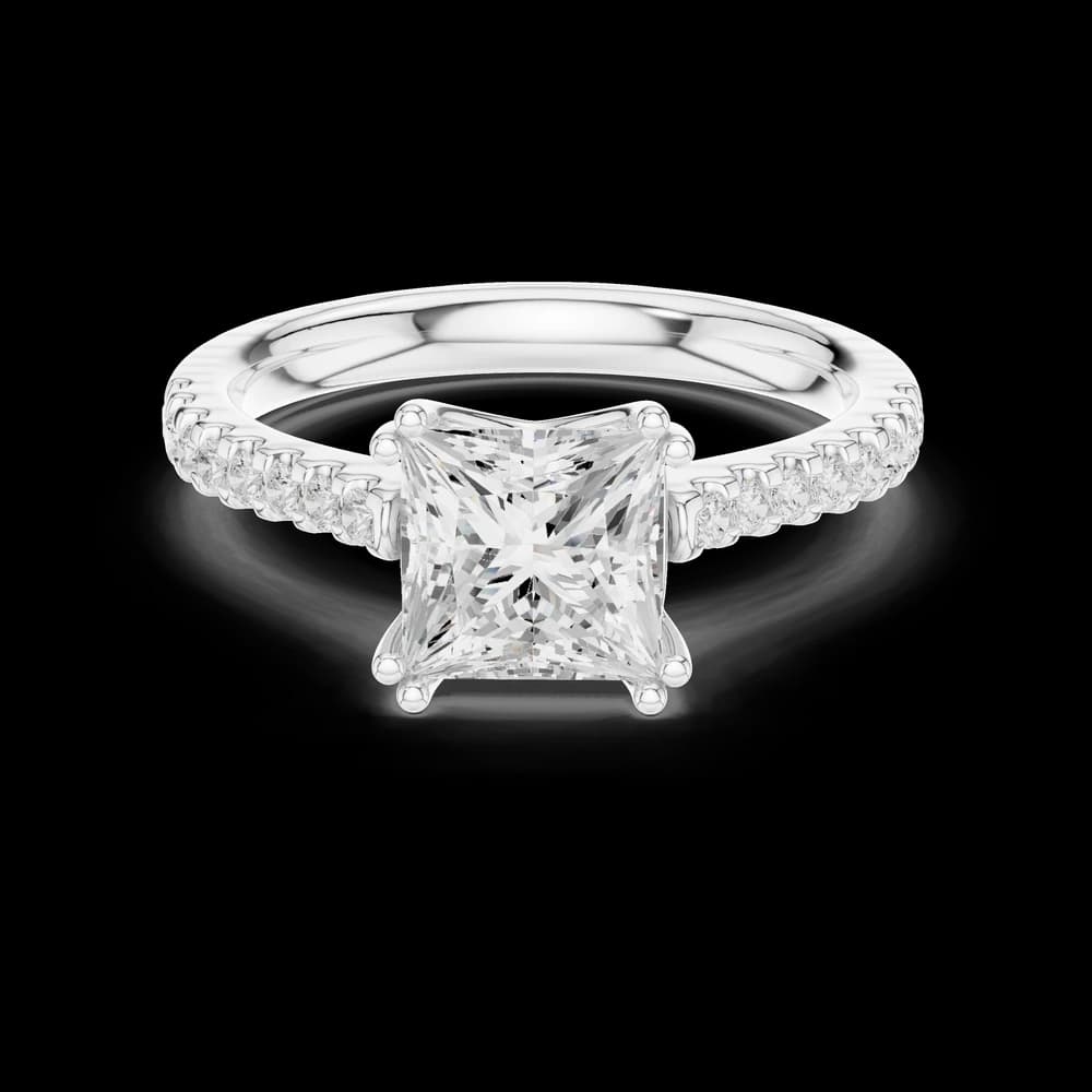 Freya Antique Milgrain Border Lab Grown Diamond Ring - Image 2 Freya Antique Milgrain Border Lab Grown Diamond Ring, view 2 of 6