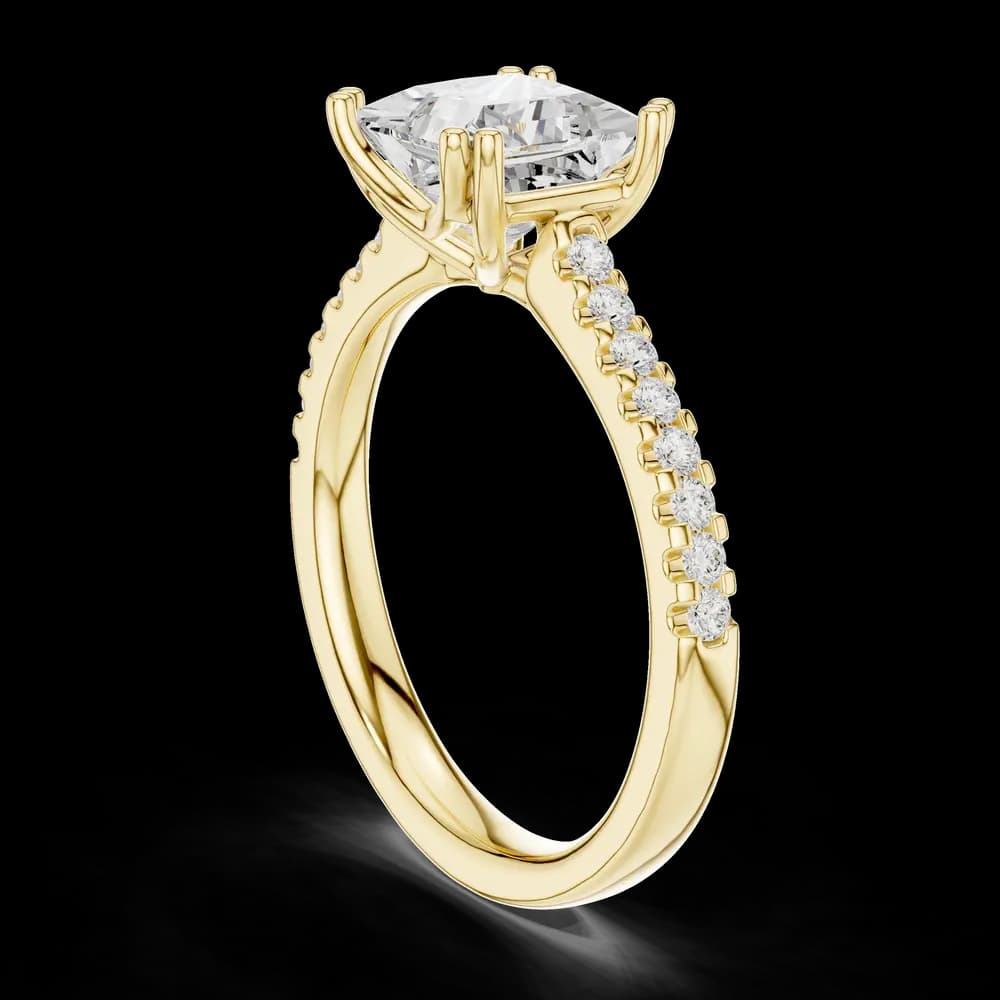Freya Antique Milgrain Border Lab Grown Diamond Ring - Image 4 Freya Antique Milgrain Border Lab Grown Diamond Ring, view 4 of 6