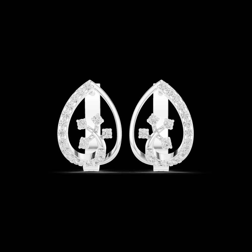 Frost Bite lab grown diamond earring design - Image 2 Frost Bite lab grown diamond earring design, view 2 of 6