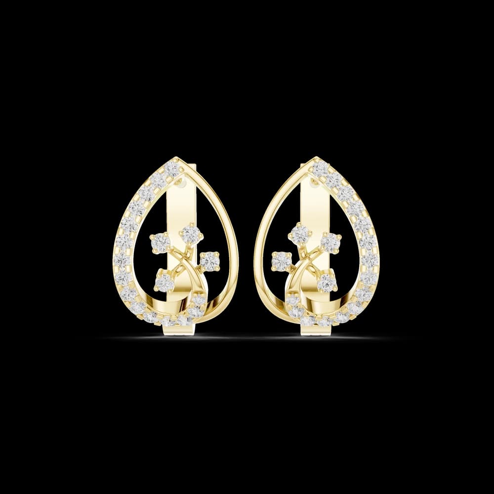 Frost Bite lab grown diamond earring design - Image 3 Frost Bite lab grown diamond earring design, view 3 of 6