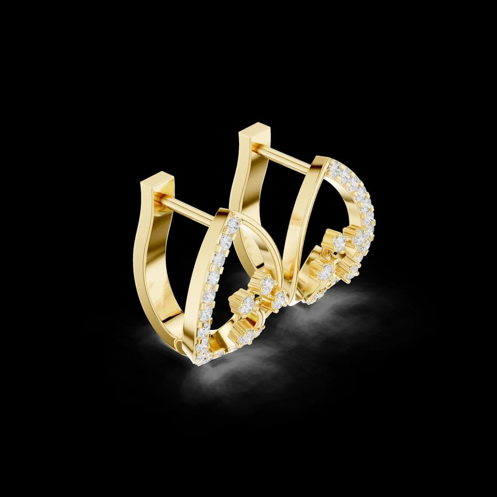 Frost Bite lab grown diamond earring design - Image 4 Frost Bite lab grown diamond earring design, view 4 of 6