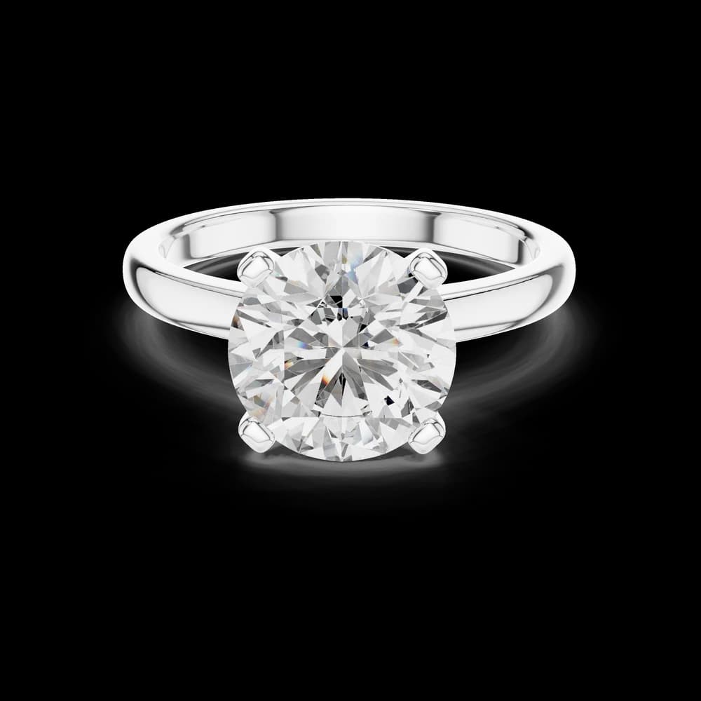 Round Solitaire Style Lab Grown Diamond Ring - Image 2 Round Solitaire Style Lab Grown Diamond Ring, view 2 of 5