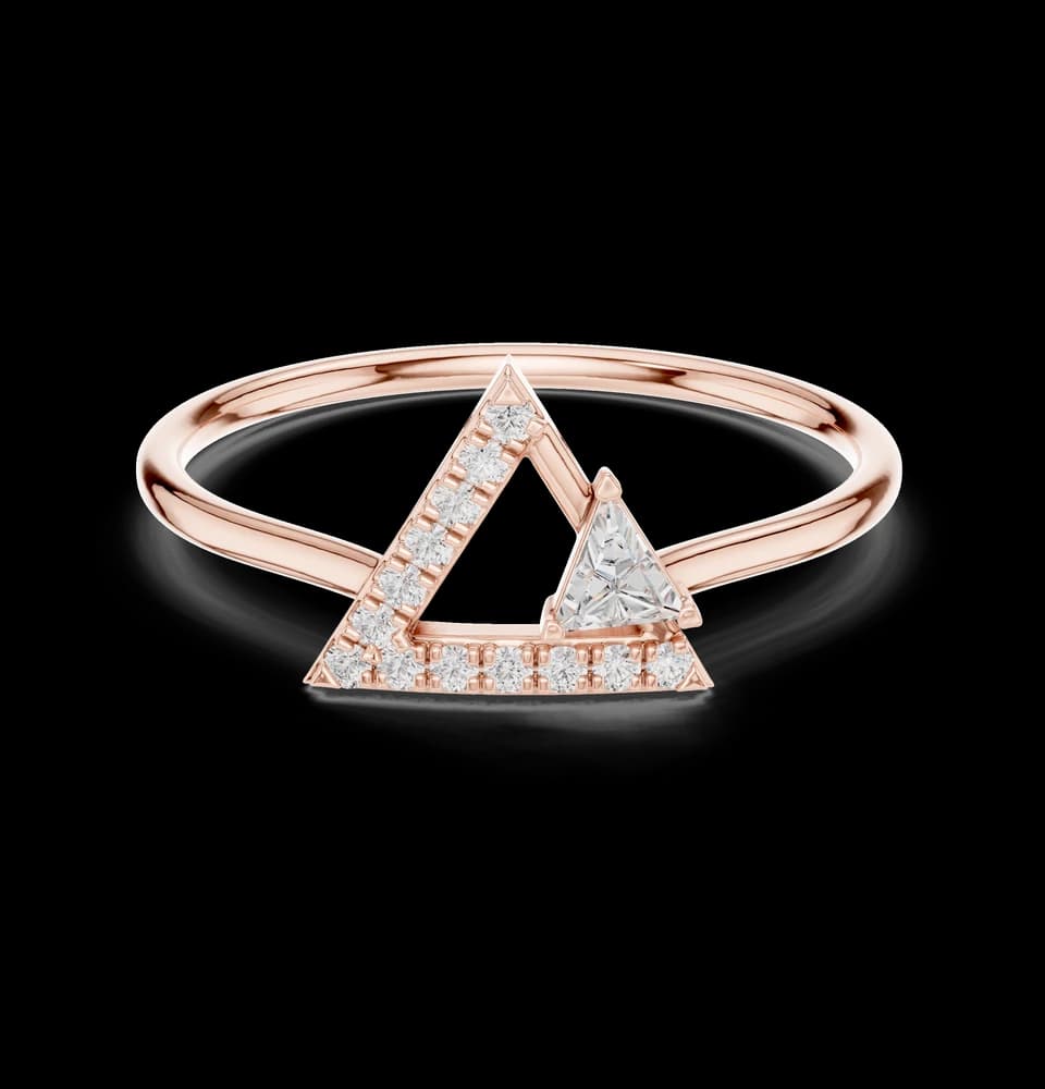 Geometric Triangle Lab Grown Diamond Ring - Image 1 Geometric Triangle Lab Grown Diamond Ring, view 1 of 6