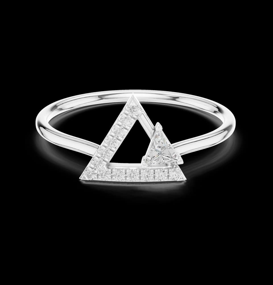 Geometric Triangle Lab Grown Diamond Ring - Image 2 Geometric Triangle Lab Grown Diamond Ring, view 2 of 6