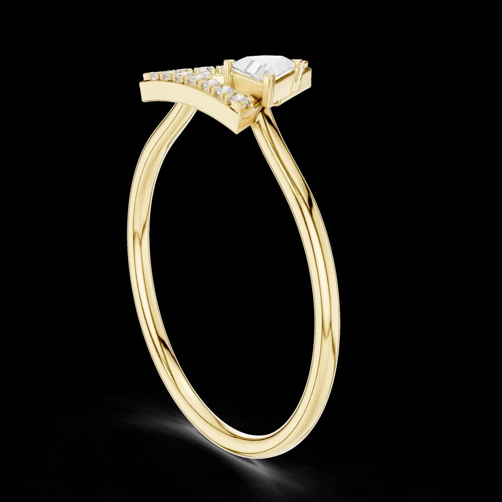 Geometric Triangle Lab Grown Diamond Ring - Image 4 Geometric Triangle Lab Grown Diamond Ring, view 4 of 6