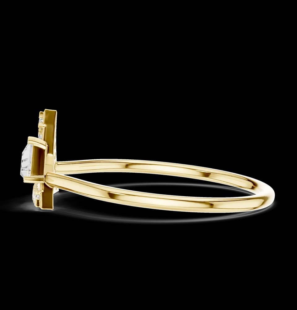 Geometric Triangle Lab Grown Diamond Ring - Image 6 Geometric Triangle Lab Grown Diamond Ring, view 6 of 6