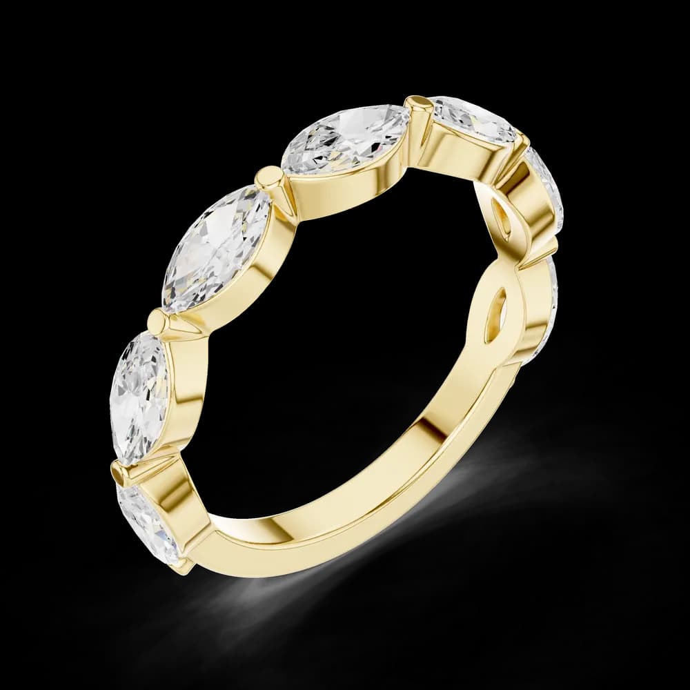Horizontal Marquise Cut Lab Grown Diamond Ring - Image 5 Horizontal Marquise Cut Lab Grown Diamond Ring, view 5 of 6