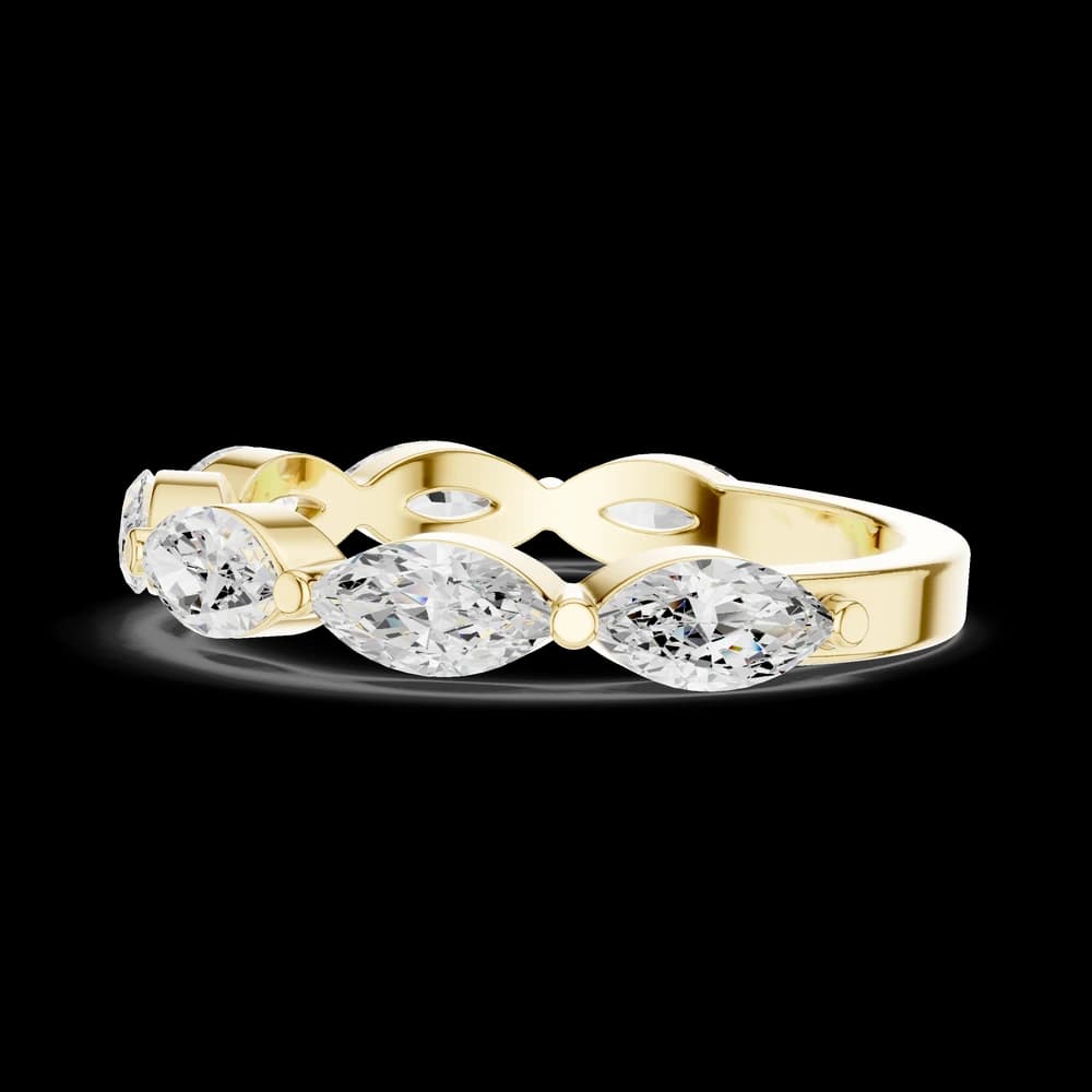 Horizontal Marquise Cut Lab Grown Diamond Ring - Image 6 Horizontal Marquise Cut Lab Grown Diamond Ring, view 6 of 6