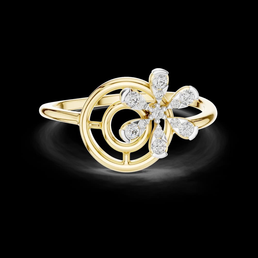 Gilded Lab grown diamond Rings style - Image 3 Gilded Lab grown diamond Rings style, view 3 of 6