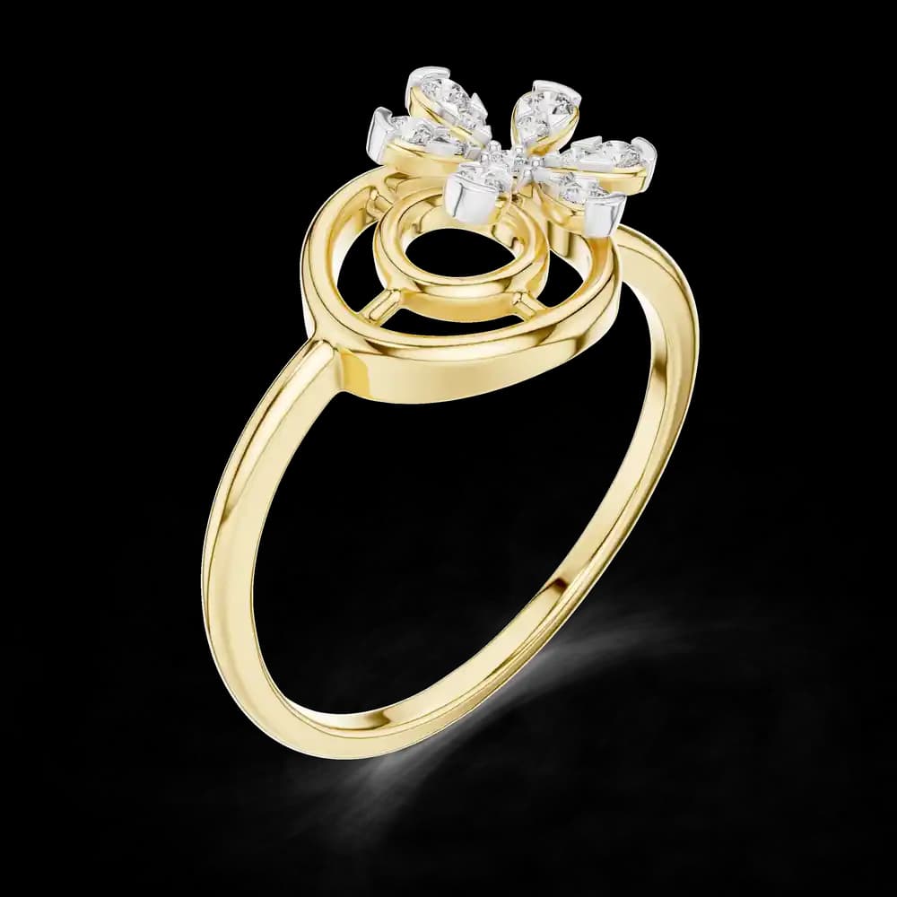 Gilded Lab grown diamond Rings style - Image 5 Gilded Lab grown diamond Rings style, view 5 of 6