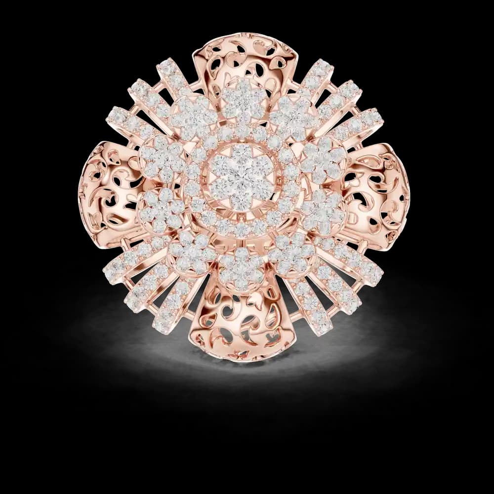 Filigree Mandala Lab Grown Diamond Ring - Image 1 Filigree Mandala Lab Grown Diamond Ring, view 1 of 6