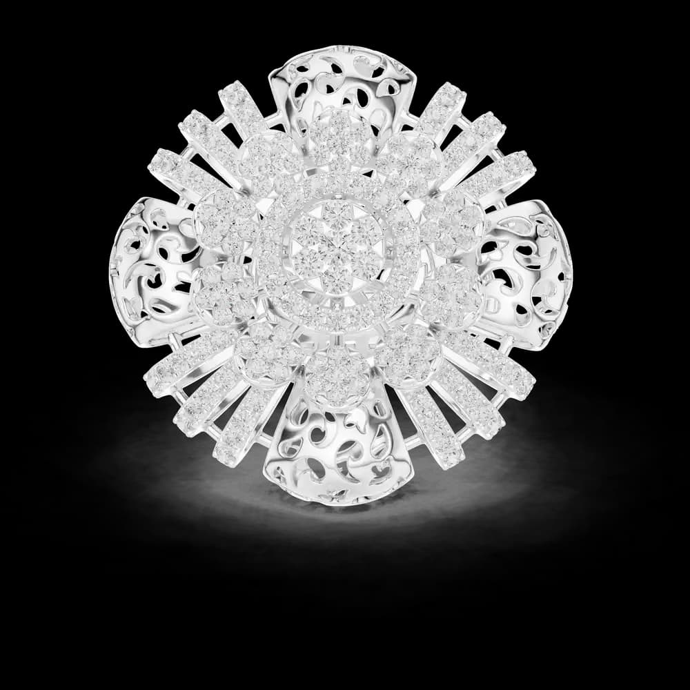 Filigree Mandala Lab Grown Diamond Ring - Image 2 Filigree Mandala Lab Grown Diamond Ring, view 2 of 6