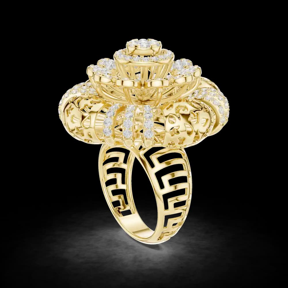 Filigree Mandala Lab Grown Diamond Ring - Image 4 Filigree Mandala Lab Grown Diamond Ring, view 4 of 6