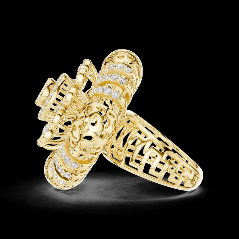 Filigree Mandala Lab Grown Diamond Ring - Image 6 Filigree Mandala Lab Grown Diamond Ring, view 6 of 6
