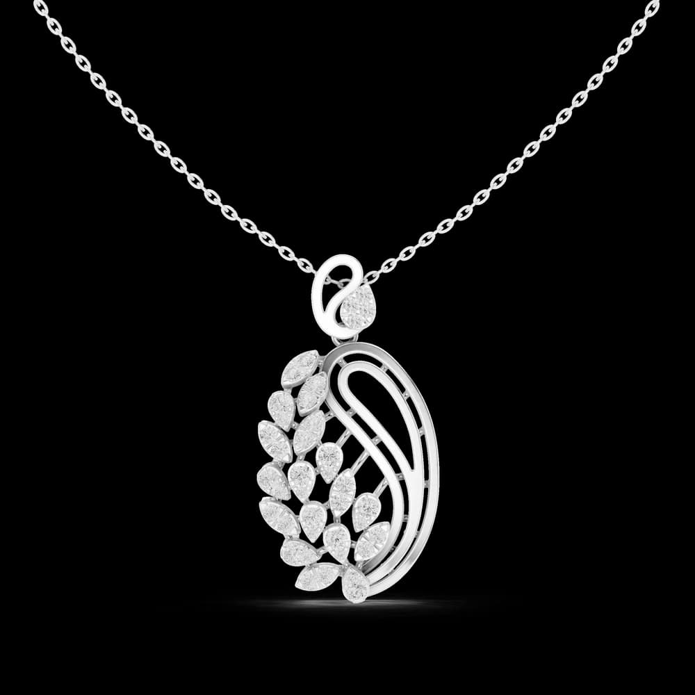 Gilded Petal Lab Grown Diamond Pendant - Image 2 Gilded Petal Lab Grown Diamond Pendant, view 2 of 6