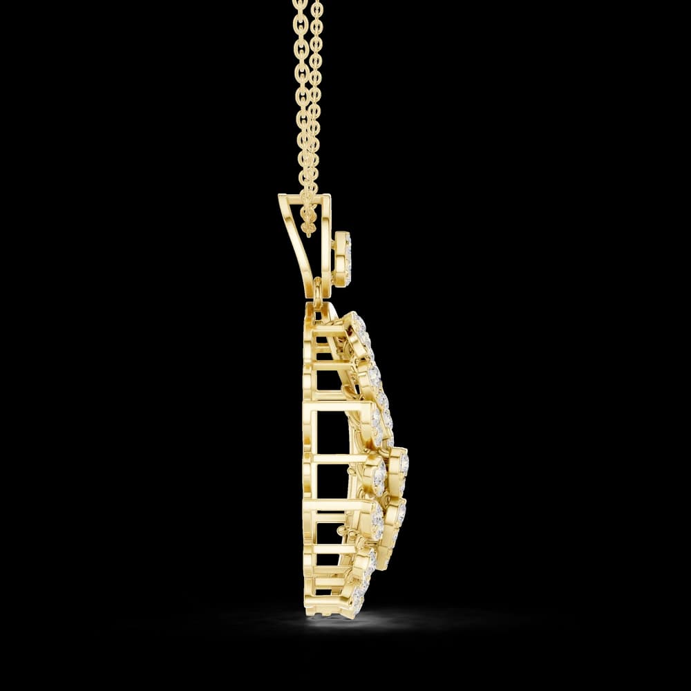 Gilded Petal Lab Grown Diamond Pendant - Image 6 Gilded Petal Lab Grown Diamond Pendant, view 6 of 6