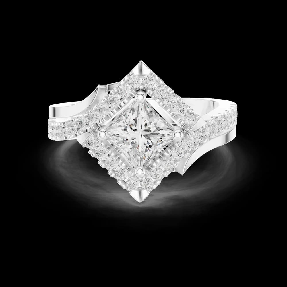 Glacier Peak Lab Grown Diamond Baguette Ring - Image 5 Glacier Peak Lab Grown Diamond Baguette Ring, view 5 of 9