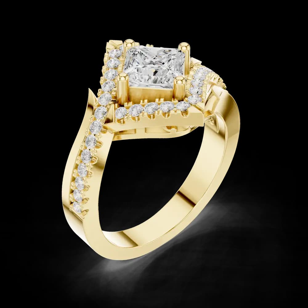 Glacier Peak Lab Grown Diamond Baguette Ring - Image 8 Glacier Peak Lab Grown Diamond Baguette Ring, view 8 of 9