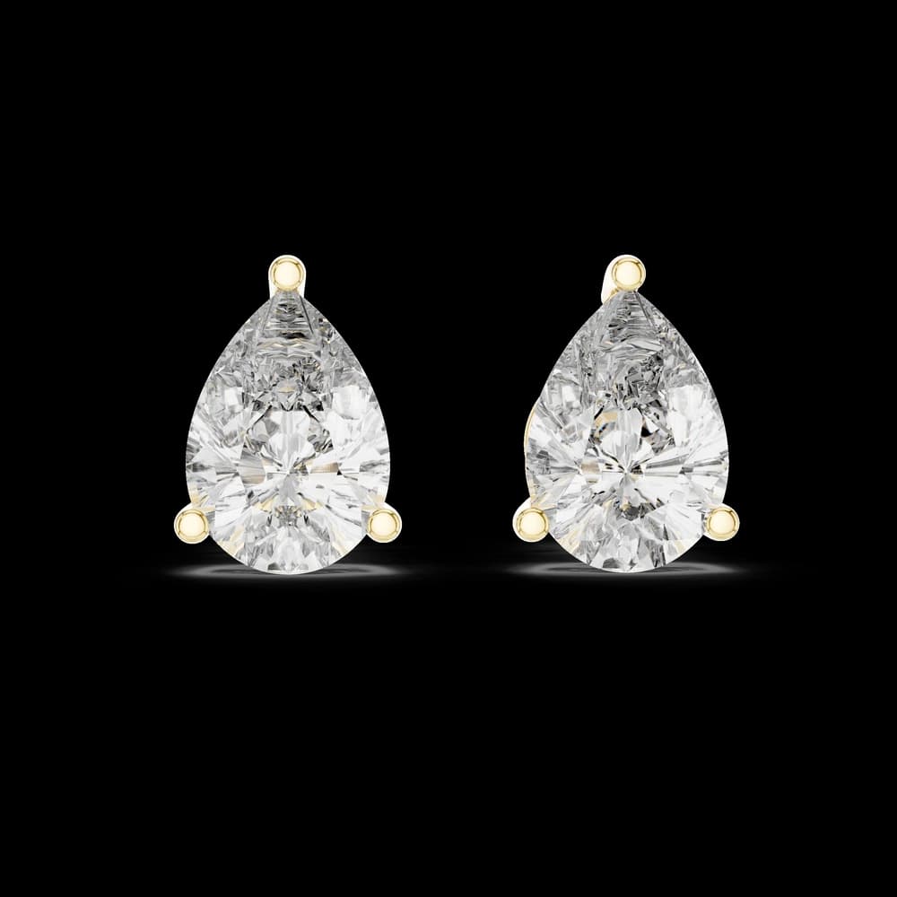 Glamorous Pear Style Lab Grown Diamond Earrings - Image 3 Glamorous Pear Style Lab Grown Diamond Earrings, view 3 of 3