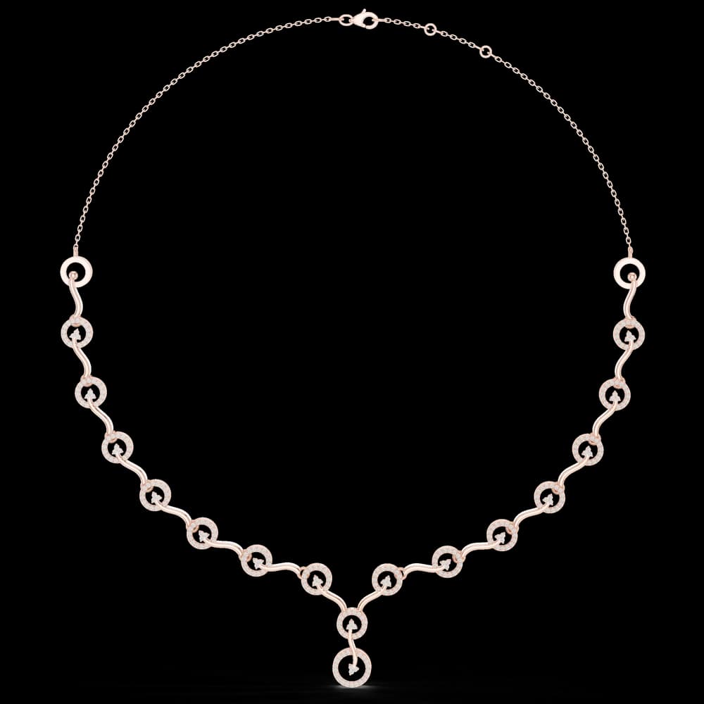 Gleaming Circular Diamond Lab Grown Necklace - Image 1 Gleaming Circular Diamond Lab Grown Necklace, view 1 of 6