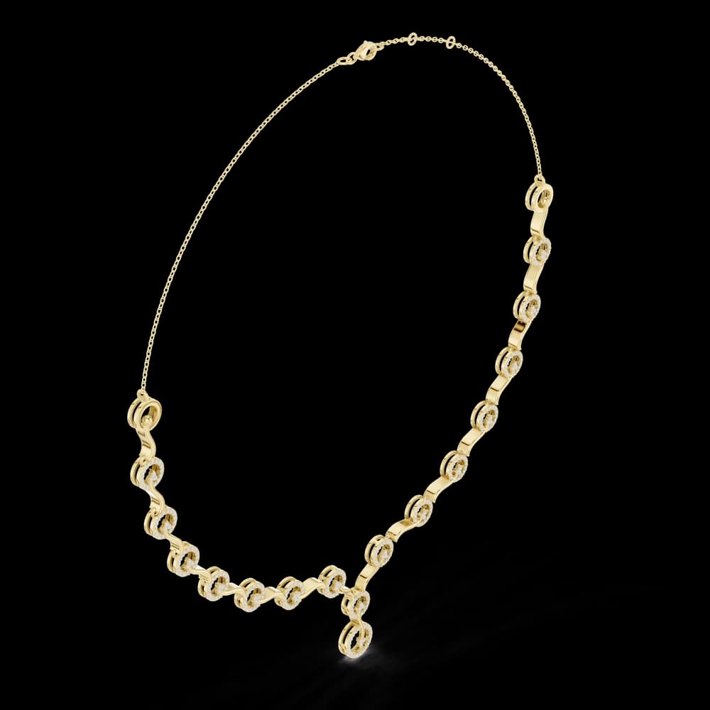 Gleaming Circular Diamond Lab Grown Necklace - Image 4 Gleaming Circular Diamond Lab Grown Necklace, view 4 of 6