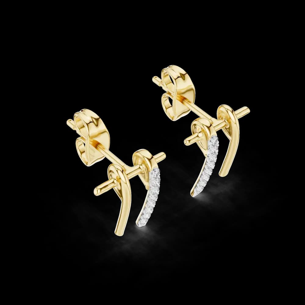 Gleaming Lab grown diamond Earrings set - Image 5 Gleaming Lab grown diamond Earrings set, view 5 of 6
