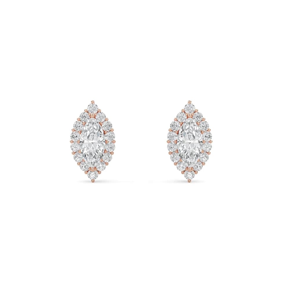 Gleamire Lab Grown Diamond Gold Stud Earrings - Image 1 Gleamire Lab Grown Diamond Gold Stud Earrings, view 1 of 4