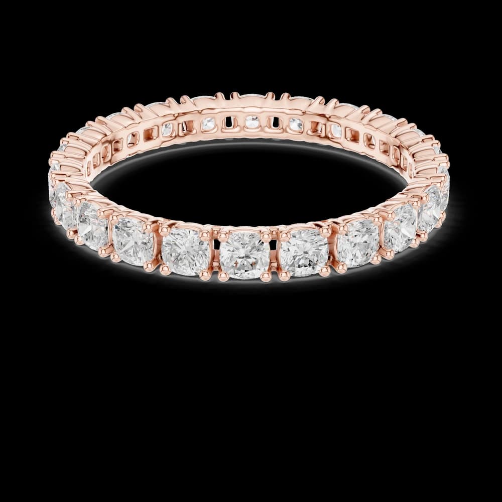 Cushion Cut Full Eternity Lab Grown Diamond Band - Image 1 Cushion Cut Full Eternity Lab Grown Diamond Band, view 1 of 6