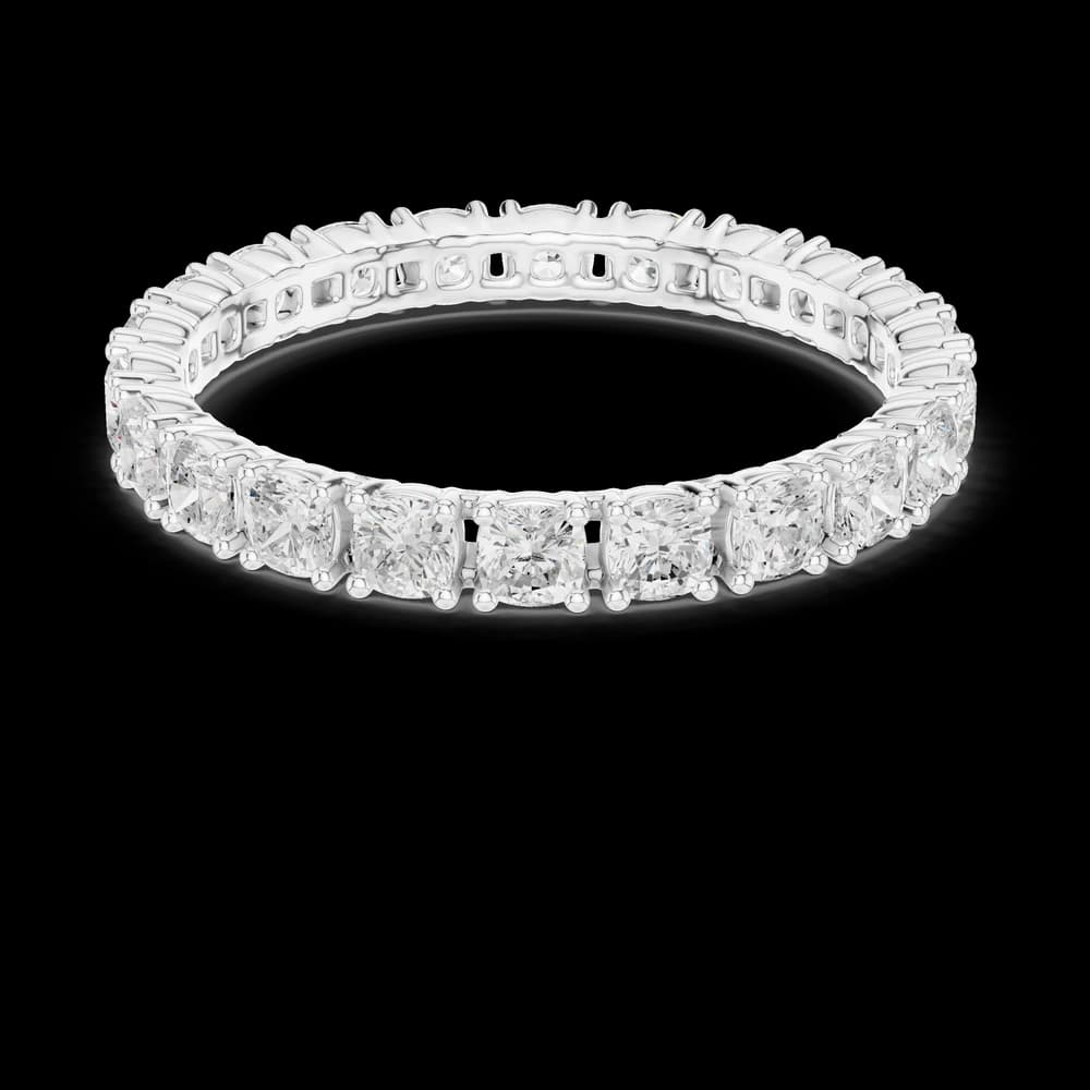 Cushion Cut Full Eternity Lab Grown Diamond Band - Image 2 Cushion Cut Full Eternity Lab Grown Diamond Band, view 2 of 6