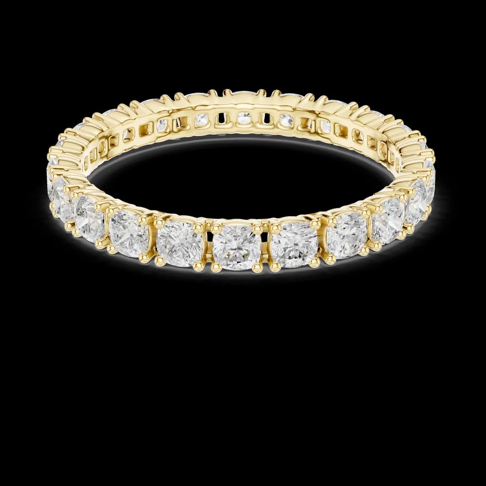 Cushion Cut Full Eternity Lab Grown Diamond Band - Image 3 Cushion Cut Full Eternity Lab Grown Diamond Band, view 3 of 6