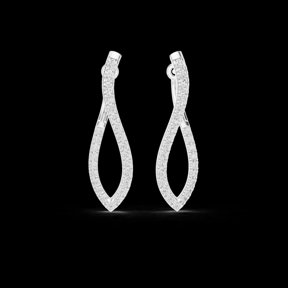 Glimmering Lab grown diamond Earrings style - Image 2 Glimmering Lab grown diamond Earrings style, view 2 of 6