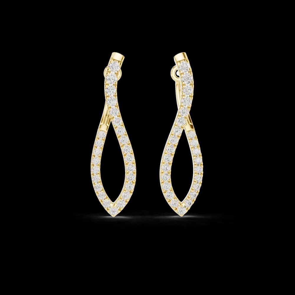 Glimmering Lab grown diamond Earrings style - Image 3 Glimmering Lab grown diamond Earrings style, view 3 of 6