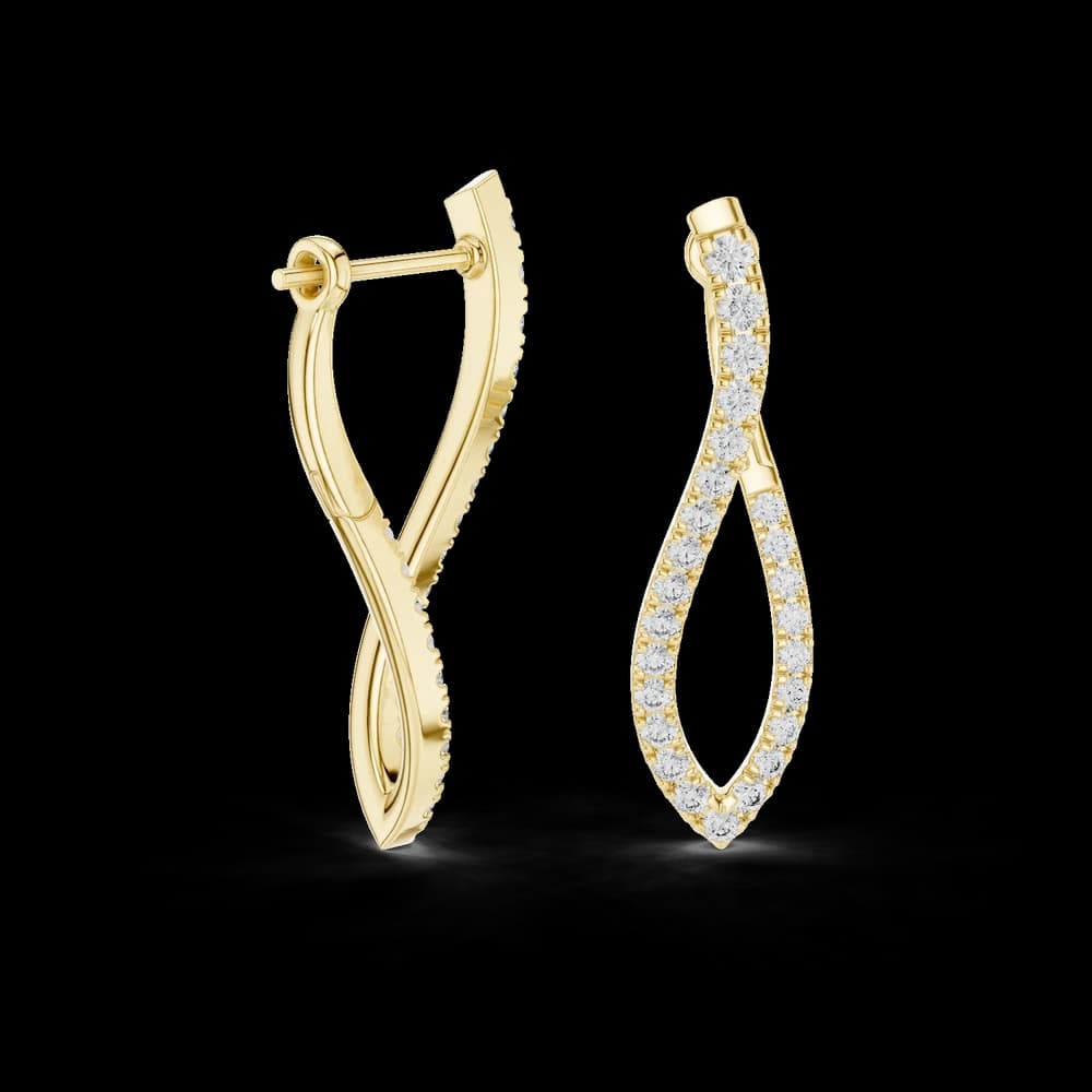 Glimmering Lab grown diamond Earrings style - Image 4 Glimmering Lab grown diamond Earrings style, view 4 of 6