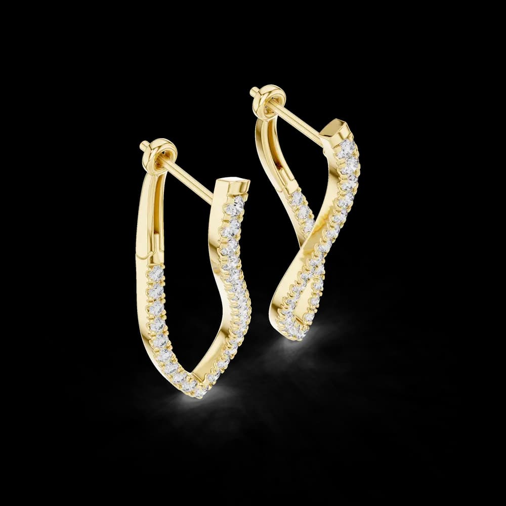 Glimmering Lab grown diamond Earrings style - Image 5 Glimmering Lab grown diamond Earrings style, view 5 of 6
